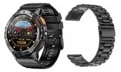 Smartwatch - GlacierX Lunar Black + Pasek metalowy - miniaturka - grafika 1