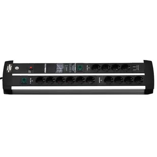 Brennenstuhl Premium Protect-Line listwa zasilająca dla graczy, 14 gniazd, z 2 włącznikami i ochroną przed przepięciem (gniazdo wielokrotne z kablem 3 m, 2 gniazda USB 3,1 A, wyprodukowano w Niemczech - Przedłużacze i rozgałęźniki - miniaturka - grafika 1