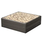 Place zabaw - Piaskownica ogrodowa imitacja drewna 75,6x75,6x25 cm antracyt - miniaturka - grafika 1