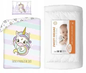 Pościel dla dzieci - Komplet do łóżeczka 100x135 Kołdra Pościel Jednorożec Unicorn - miniaturka - grafika 1