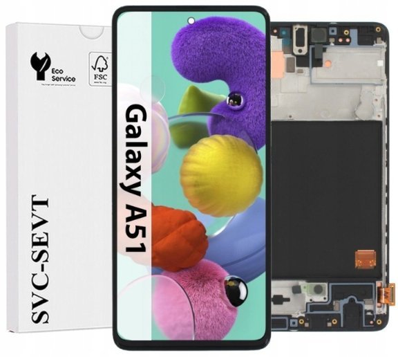UTS-Group Wyświetlacz Do Samsung Galaxy A51 A515 Ramka Oryginał LCD Ekran