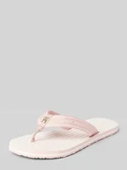 Klapki i japonki damskie - Japonki z paskiem z taśmy i logo TH - miniaturka - grafika 1