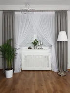 Firany - firanka z falbanami biała, długa firana do salonu, elegancka firanka - miniaturka - grafika 1