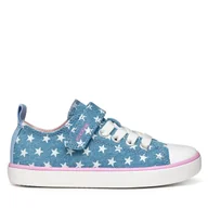 Buty dla dziewczynek - Trampki Geox J Gisli J454NA 000AN C4008 D Niebieski - miniaturka - grafika 1