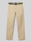 Spodnie i spodenki dla chłopców - Spodnie materiałowe o kroju straight fit z wpuszczanymi kieszeniami model ‘Bedford’ - miniaturka - grafika 1