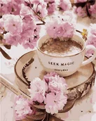 Malowanie po numerach - Artnapi 40x50cm Malowanie Po Numerach - Poranna kawa - Na Drewnianej Ramie - miniaturka - grafika 1