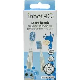 InnoGIO wymienne główki do szczoteczki GIOGIRAFFE Blue GIO450BHP 2 sztuki 1149639 - Szczoteczki do zębów - miniaturka - grafika 1