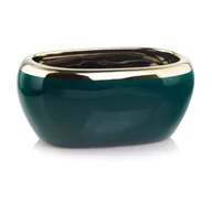 Donice - Osłonka ceramiczna rynna gold green 27 cm - miniaturka - grafika 1