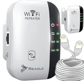 Wzmacniacze sygnału wifi - WZMACNIACZ SIECI SYGNAŁU WIFI 2.4 GHz 802.11n REAPETER 300MB/S EXTENDER 3w1 - miniaturka - grafika 1