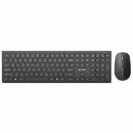 Myszki - ALOGIC ASKBT3WC-DE klawiatura Dołączona myszka Dom/Biuro RF Wireless + Bluetooth QWERTZ Niemiecki Czarny ASKBT3WC-DE - miniaturka - grafika 1
