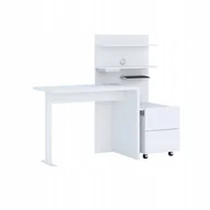 Biurka - Biurko komputerowe CUUBA białe kontenerek półki - miniaturka - grafika 1