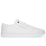 Buty sportowe męskie - Buty Tommy Hilfiger Hi Vulc Low Canvas FM0FM04882-YBS - białe - miniaturka - grafika 1
