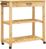 Wózki kuchenne - vidaXL Wózek kuchenny MONZA 84x40x90 cm lite drewno sosnowe - miniaturka - grafika 1