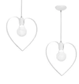 Lampy sufitowe - Żyrandol Amore, 1-punktowy, biały - miniaturka - grafika 1