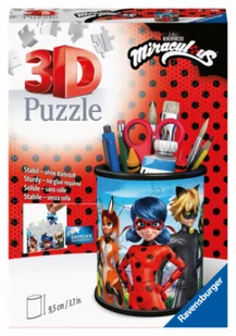 Ravensburger 3D Puzzle Stojak na ołówki Miraculous Biedronka i Czarny Kot 54 elementy - Puzzle - miniaturka - grafika 2