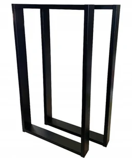Nogi metalowe Do stołu Loft Industrial czarne 40x72 cm Profil 4x2 cm 2 szt - Meble modułowe i akcesoria - miniaturka - grafika 1