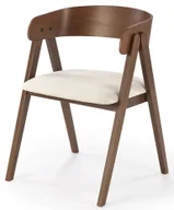 Krzesła - Brązowe drewniane krzesło tapicerowane - Duss - miniaturka - grafika 1