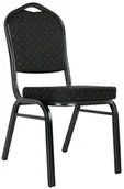 Krzesła - Czarne krzesło restauracyjne sztaplowane - Lindy 4X - miniaturka - grafika 1