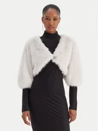 Płaszcze damskie - Rinascimento Futro CFC0020149002 Biały Regular Fit - miniaturka - grafika 1