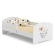 Łóżka dla dzieci i młodzieży - Łóżko dziecięce LUK z barierką 160x80 Słonik - miniaturka - grafika 1