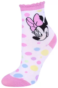 Biało-różowe skarpetki dziecięce Myszka Minnie DISNEY 27-30 EU - Skarpetki dla dzieci - miniaturka - grafika 1