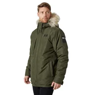 Kurtki i kamizelki sportowe męskie - Męska kurtka zimowa Helly Hansen Coastal 3.0 Parka utility green - S - miniaturka - grafika 1