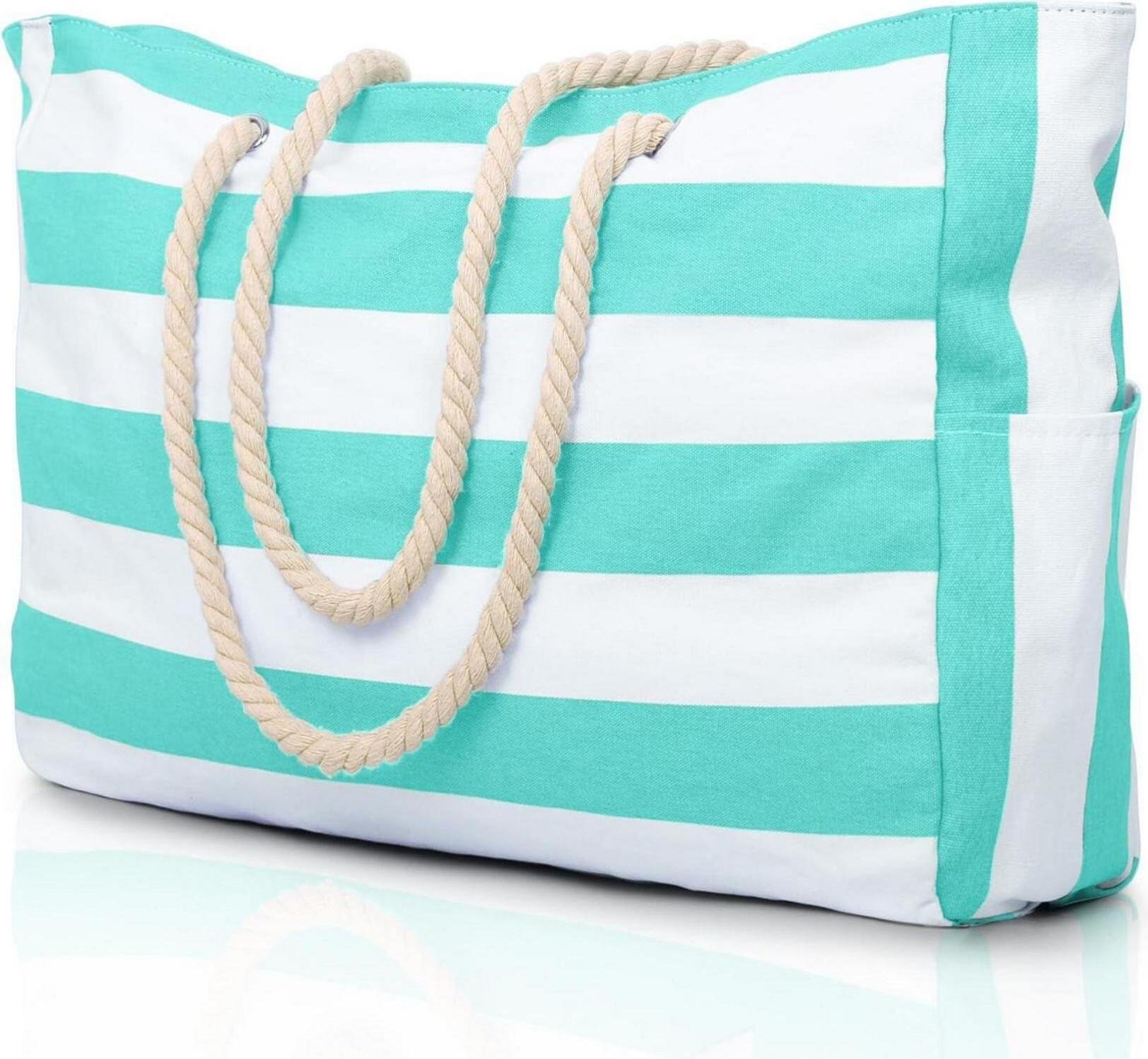 Torba plażowa XXL Torebka damska Torba kąpielowa Torba podręczna Cyan