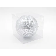Bombki - Bombka plastikowa kula disco 12 cm srebrna - miniaturka - grafika 1