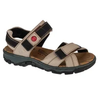 Sandały damskie - Sandały Rieker Sandals 68851-80 beżowy - miniaturka - grafika 1