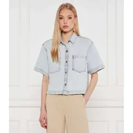 Koszule damskie - Guess Jeans Jeansowa koszula Relaxed fit - miniaturka - grafika 1