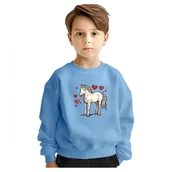 Bluzy dla dziewczynek - BLUZA DZIECIĘCA KOŃ SERCA 146-152 DLA CHŁOPCA DZIEWCZYNKI - miniaturka - grafika 1