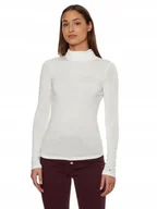 Swetry damskie - TOMMY HILFIGER DAMSKI GOLF SLIM SOFT ECRU r.M - miniaturka - grafika 1