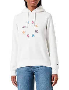 Champion Legacy Graphic Shop W-Light Powerblend Fleece Damska bluza z kapturem, Off White, S - Bluzy damskie - miniaturka - grafika 1