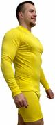 Koszulki sportowe męskie - SPORT T-shirt z długim rękawem - męska .XS .żółty - miniaturka - grafika 1