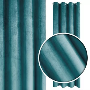 Zasłona 140 x 250 Dekoracyjna Eurofirany Pierre Turkus - Zasłony - miniaturka - grafika 1