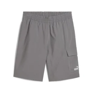 Męskie szorty bojówki Essentials 9" z logo No.1 PUMA Cast Iron Gray - Spodnie sportowe męskie - miniaturka - grafika 1