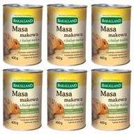 Dodatki do ciast w proszku - Bakalland Masa makowa biała o smaku marcepanowym zgrzewka 6 x 400 g - miniaturka - grafika 1