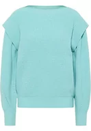 Swetry damskie - aleva Damski sweter z grubej dzianiny 19025280-AL04, niebieski, XS/S, niebieski, XS-S - miniaturka - grafika 1