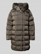 Płaszcze damskie - Płaszcz pikowany z efektem błyszczącym z kapturem - miniaturka - grafika 1