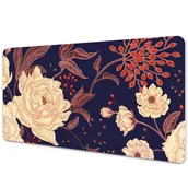 Podkładki na biurko - Duża mata na biurko Kompozycja róży i jarzębiny 90x45 cm - miniaturka - grafika 1