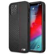 Etui i futerały do telefonów - Etui BMW do iPhone 12 Pro Max 6,7" czarny/black hardcase Carbon Tricolor - miniaturka - grafika 1