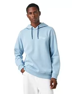 Bluzy męskie - Koton Męska bluza z kapturem z nadrukiem, Light Indigo (600) - miniaturka - grafika 1