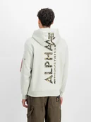 Bluzy męskie - Alpha Industries Bluza z kapturem Mirror Camo (178318MC) szara XL - miniaturka - grafika 1