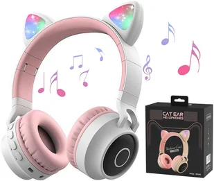 Słuchawki dla Dzieci Kocie Uszy LED RGB Bluetooth MALATEC - Słuchawki - miniaturka - grafika 6
