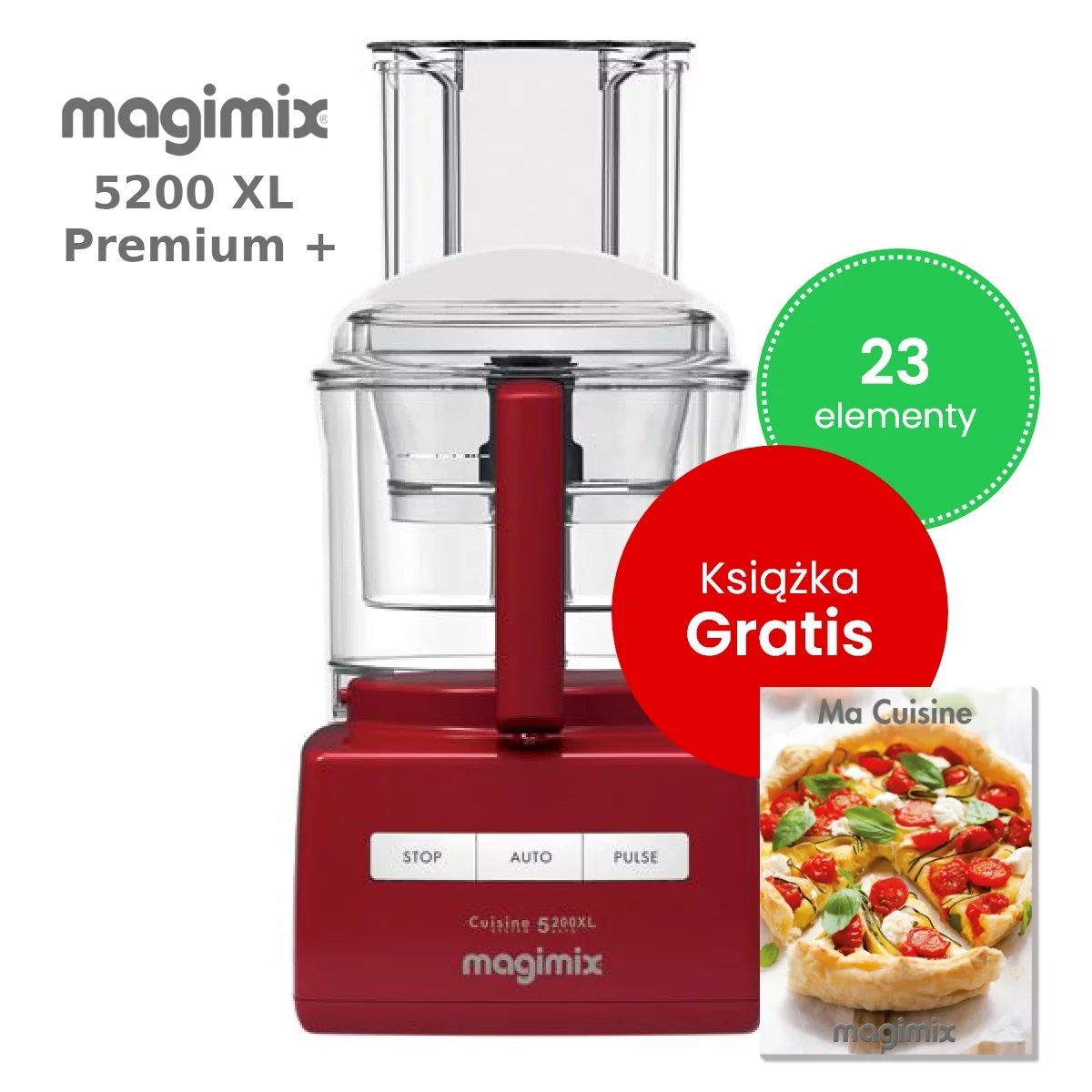 Magimix 5200XL Premium Plus Czerwony