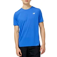 Koszulki sportowe męskie - Koszulka New Balance MT23222MIB - niebieskie - miniaturka - grafika 1
