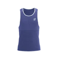 Koszulki sportowe męskie - COMPRESSPORT Koszulka biegowa PRO RACING SINGLET orient blue - miniaturka - grafika 1