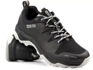 Sneakersy, trekkingi męskie z technologią Memory Foam - BIG STAR KK174087, czarne - Big Star - Buty trekkingowe męskie - miniaturka - grafika 1