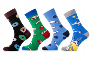 4X Skarpetki Męskie Bawełniane Śmieszne [39/42] - Skarpetki męskie - miniaturka - grafika 1