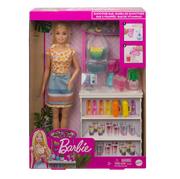 Lalki dla dziewczynek - Barbie Zestaw EKO wegan Barek Smoothie + lalka GRN75 - miniaturka - grafika 1